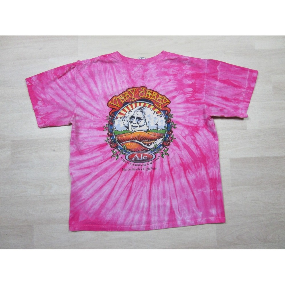 Vintage Grateful Dead Shirt (M) Pink Tie Dye Sun Dog Graphic Very Jerry Ale Band
